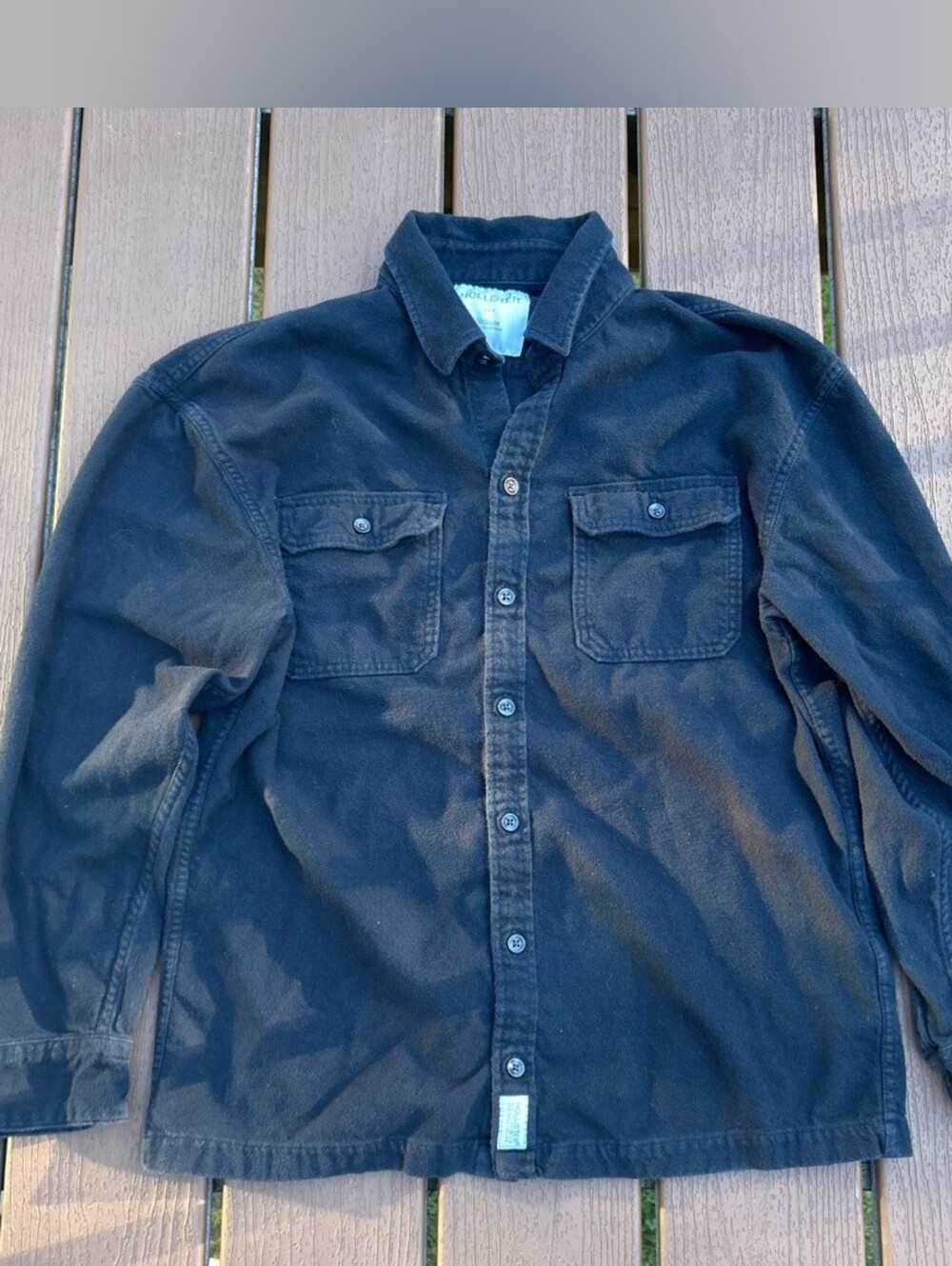 Hollister Black Casual Button-Down Shirt